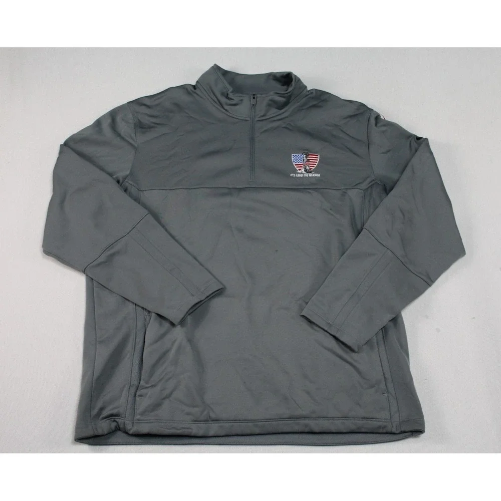 Nike Golf Men Gray Sweater Therma Fit Standard Fit Long Sleeve Size XL